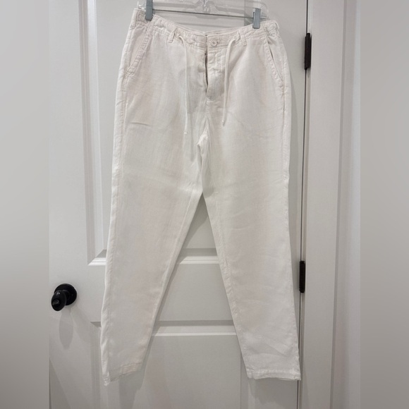 Benson White 100% Linen Relaxed Fit Drawstring Pants
- Size Small - Picture 3 of 14